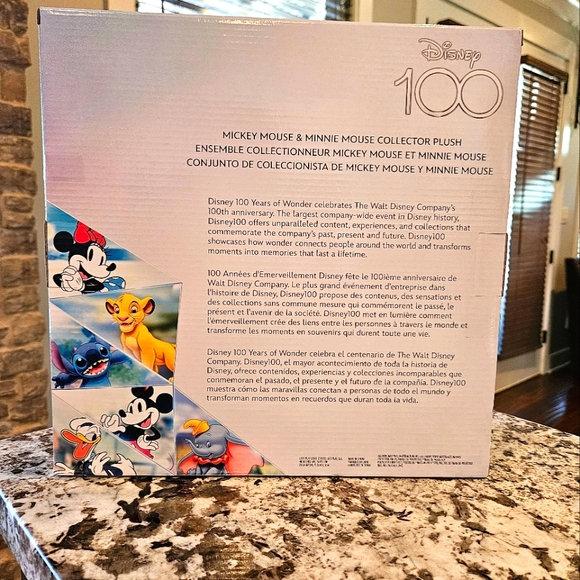 Disney100 Years of Wonder Mickey Mouse & Minnie Mouse Collector Set Plush - Picture 3 of 4